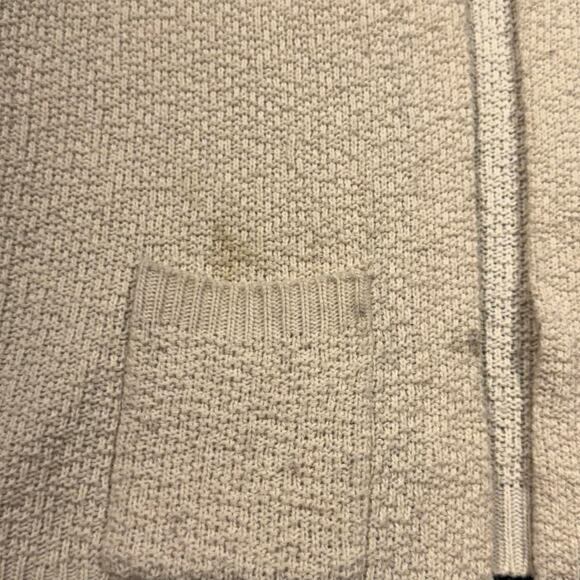 Vintage 70s Cream Cardigan Vest Women's USA Made Size L 22x25 - Picture 4 of 6